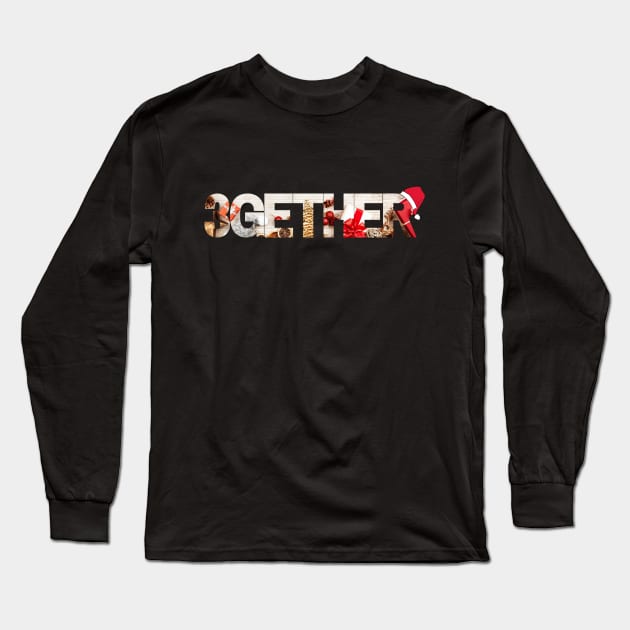 3GETHER Holiday Design | Throuple | Polyamory Long Sleeve T-Shirt by Merch4Days